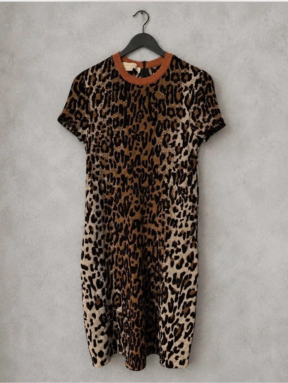 ‼️WOW‼️🖤🧡🤎Stella McCartney Leopard dress! IT 40 NWOT!